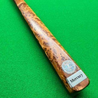 Cue Creator Mercury Pro Series snooker cue with ebony butt and amboyna burl splicing