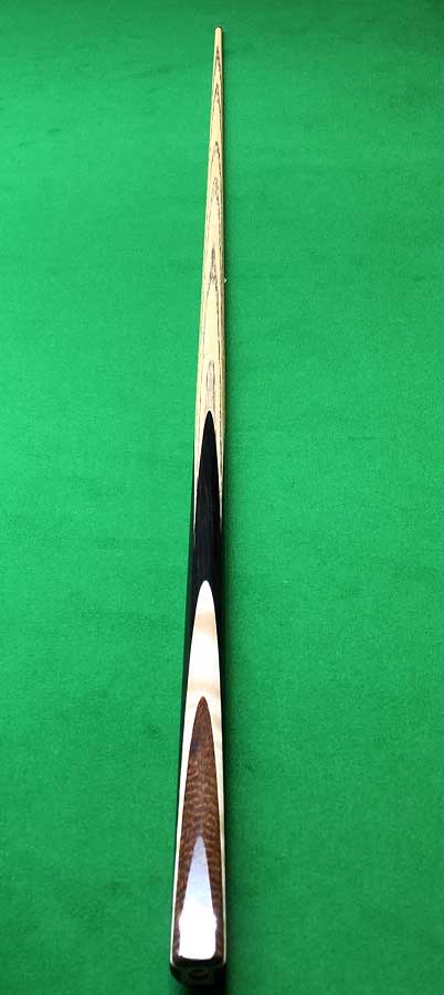 cc557 snooker cue snakewood and quilted maple