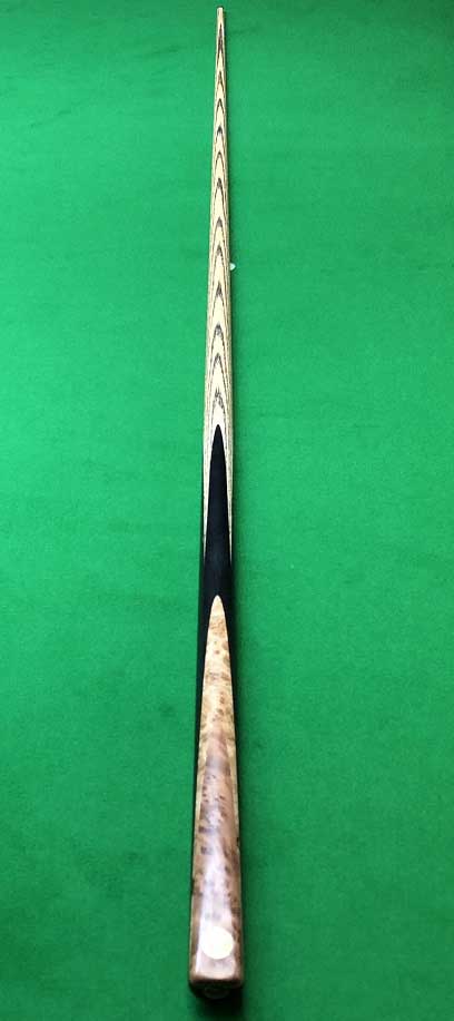 cc553 amboyna and thuyu burl snooker cue one piece